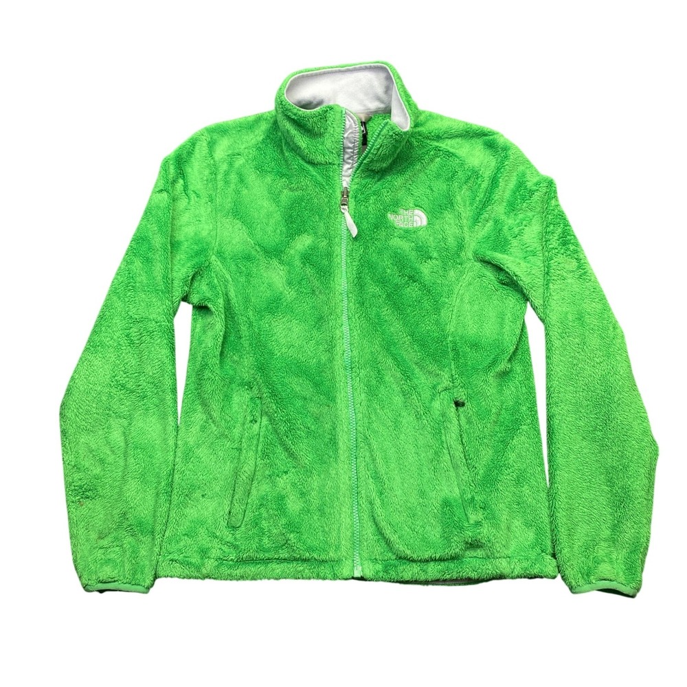 The North Face Osito Fleece Jacket Womens Small Green Full Zip Soft Cottagecore